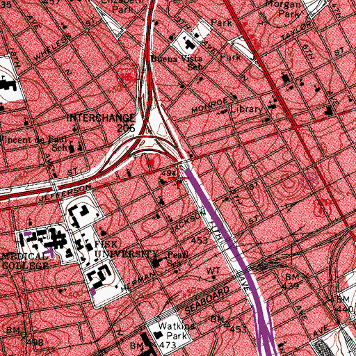 Topographic Map of Greater Revelations Baptist Church, TN