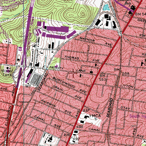 Topographic Map of Harmony Missionary Baptist Church, TN