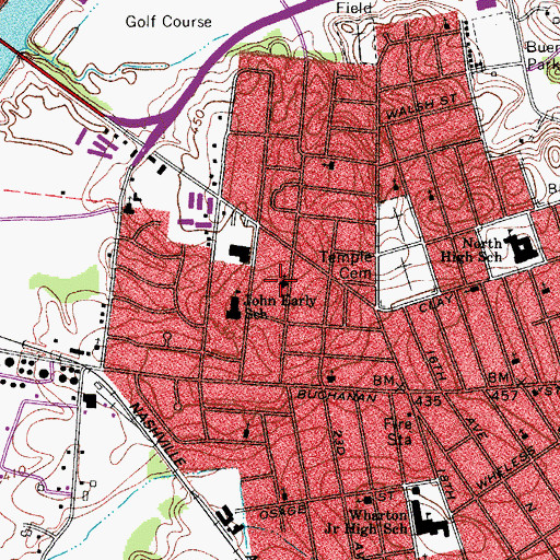 Topographic Map of Holy Temple Church of God in Christ, TN