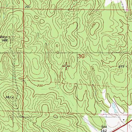 Topographic Map of Belleview School (historical), AL