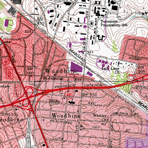 Topographic Map of Jesus Only Tabernacle, TN