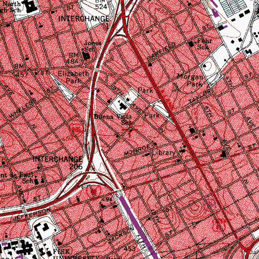 Topographic Map of King Solomon Missionary Baptist Church, TN