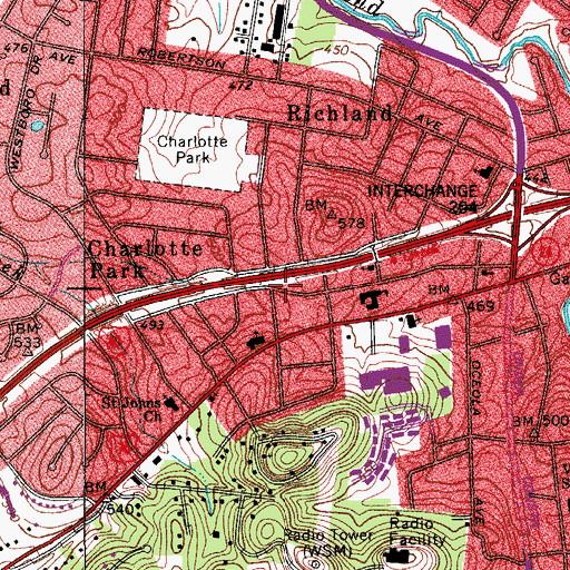 Topographic Map of Kingdom Hall of Jehovahs Witnesses, TN