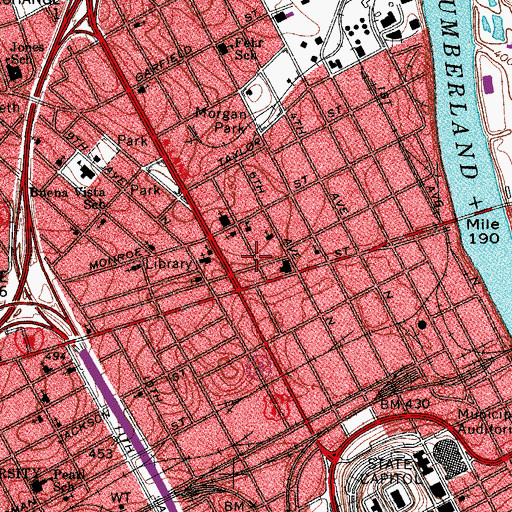 Topographic Map of Little Rock All Faith Holy Church, TN