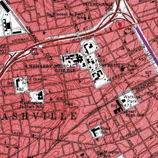 Topographic Map of Little Zion Primitive Baptist Church, TN
