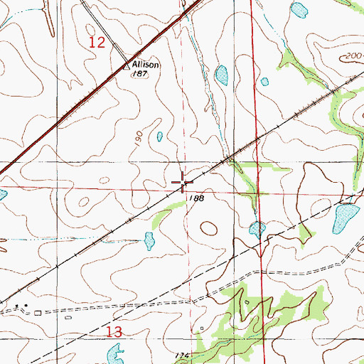 Topographic Map of Bermul (historical), AL