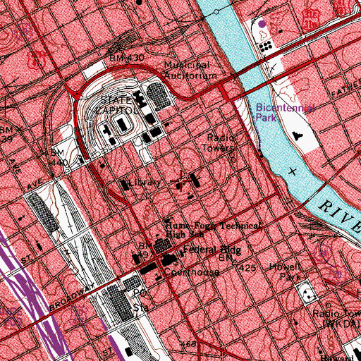 Topographic Map of McKendree United Methodist Church, TN