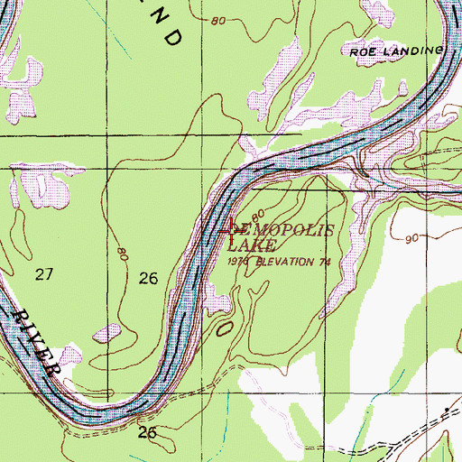 Topographic Map of Birdine Bar, AL
