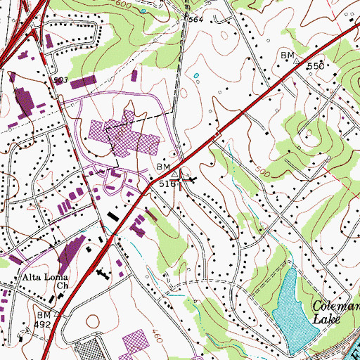 Topographic Map of Rivergate Calvary Temple, TN