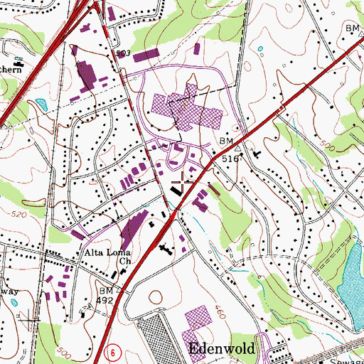 Topographic Map of Rivergate Plaza Shopping Center, TN