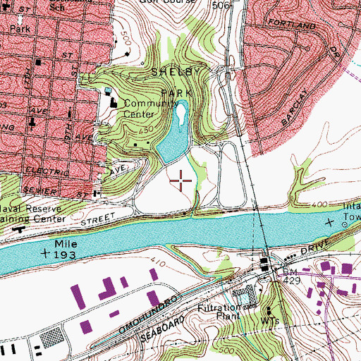 Topographic Map of Riverview Golf Course, TN