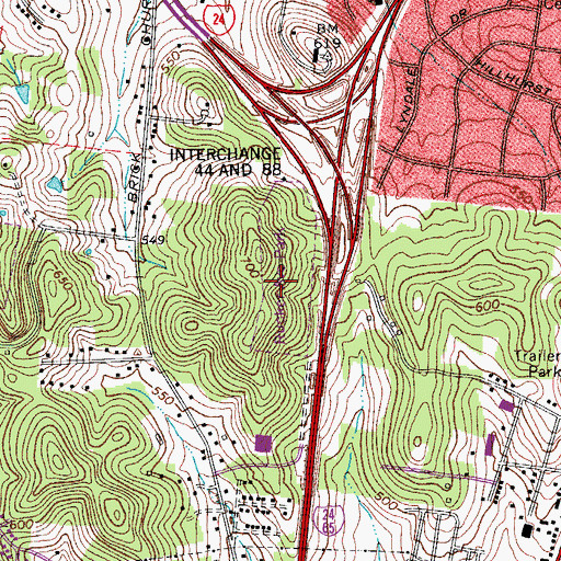 Topographic Map of Rucker Avenue Park, TN