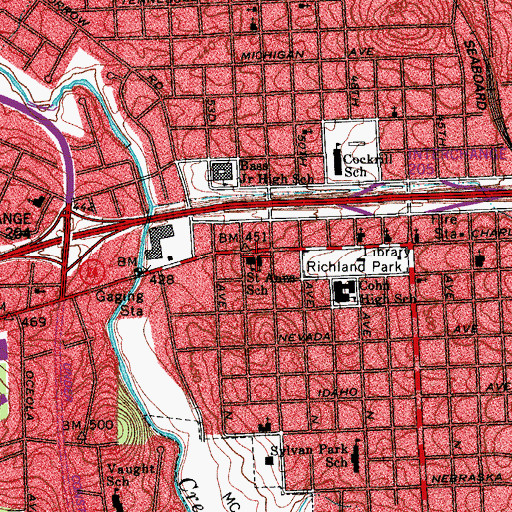 Topographic Map of Saint Anns Catholic Church, TN