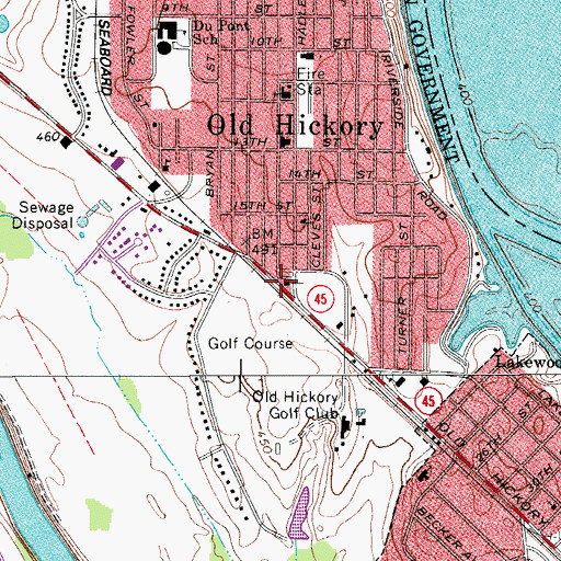 Topographic Map of Saint John Episcopal Church, TN