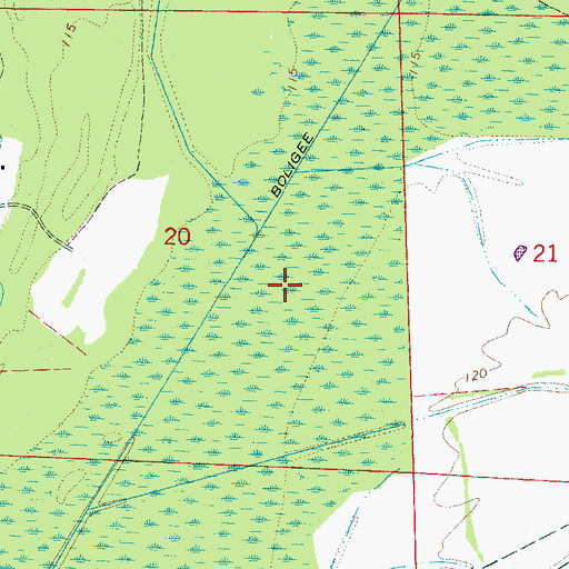 Topographic Map of Boligee Creek Swamp, AL