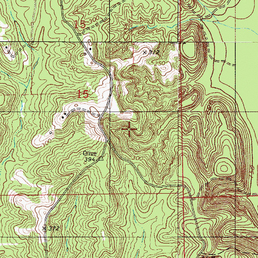 Topographic Map of Brasfield Landing (historical), AL
