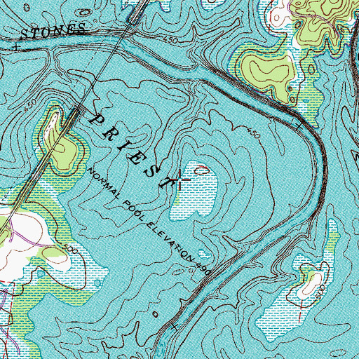 Topographic Map of Slave Cemetery (historical), TN
