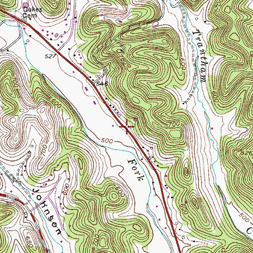 Topographic Map of Weaver School (historical), TN