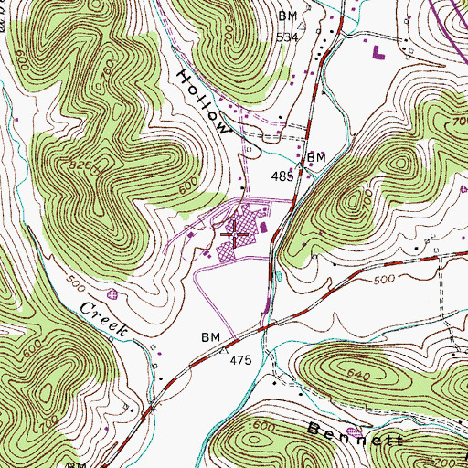 Topographic Map of Whites Creek Comprehensive High School, TN