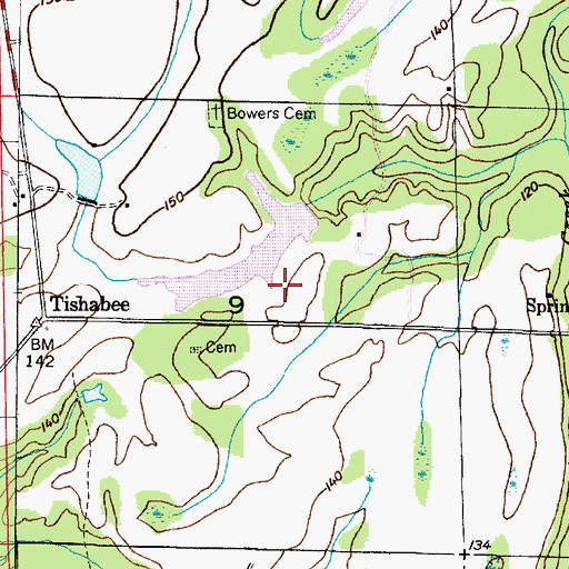 Topographic Map of Bryan Hill School (historical), AL