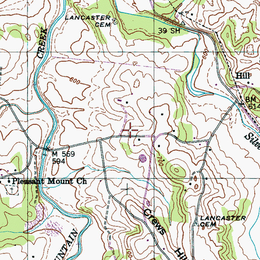 Topographic Map of Oak Hill School (historical), TN