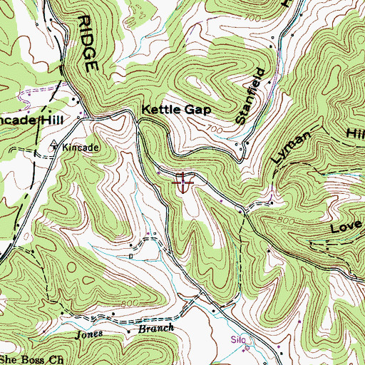 Topographic Map of Pleasant Union School (historical), TN