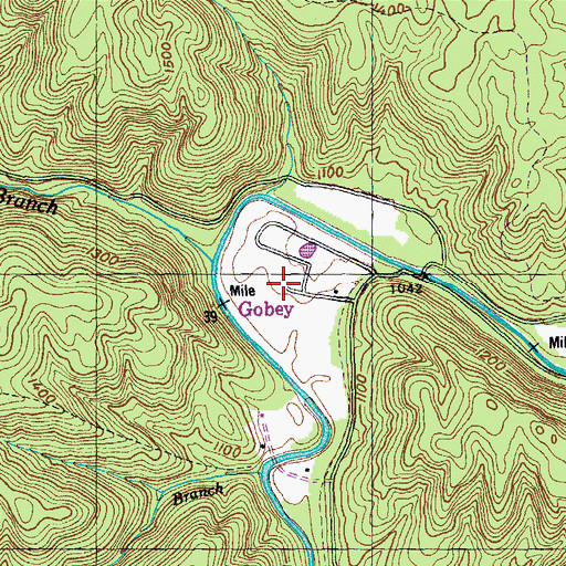 Topographic Map of Gobey School (historical), TN