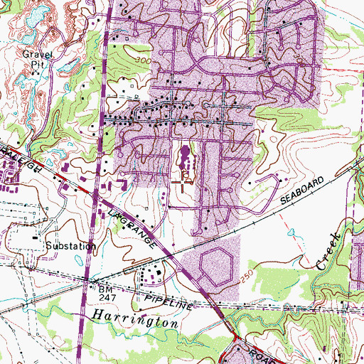 Topographic Map of Raleigh-Bartlett Meadows Park, TN