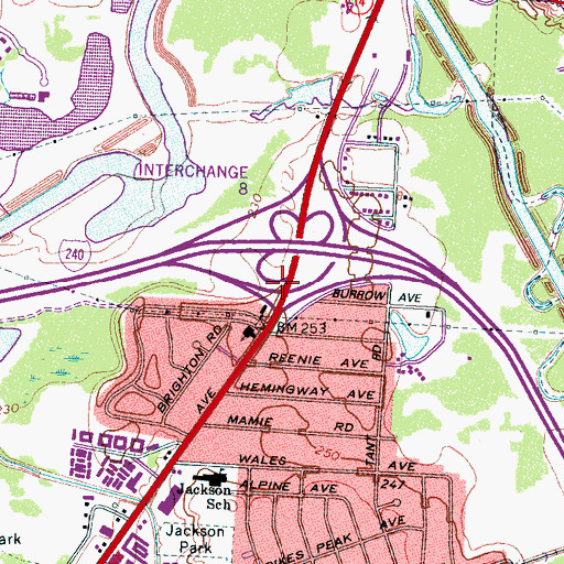 Topographic Map of Raleigh Seventh Day Adventist Church, TN