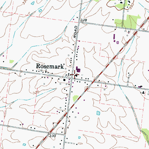Topographic Map of Richland Church, TN