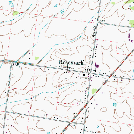 Topographic Map of Rosemark First Presbyterian Church, TN