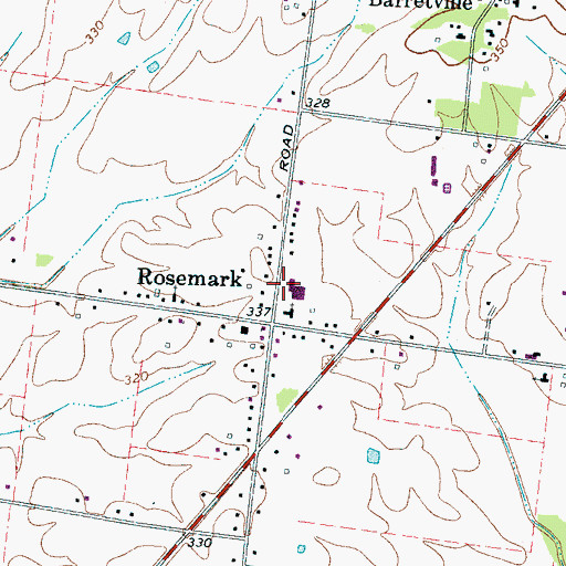 Topographic Map of Rosemark School (historical), TN