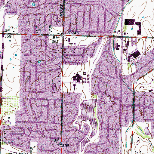 Topographic Map of Ross Elementary School, TN