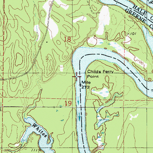 Topographic Map of Chiles Ferry Bar, AL
