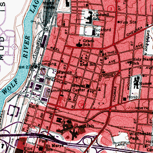 Topographic Map of Saint James African Methodist Episcopal Church, TN