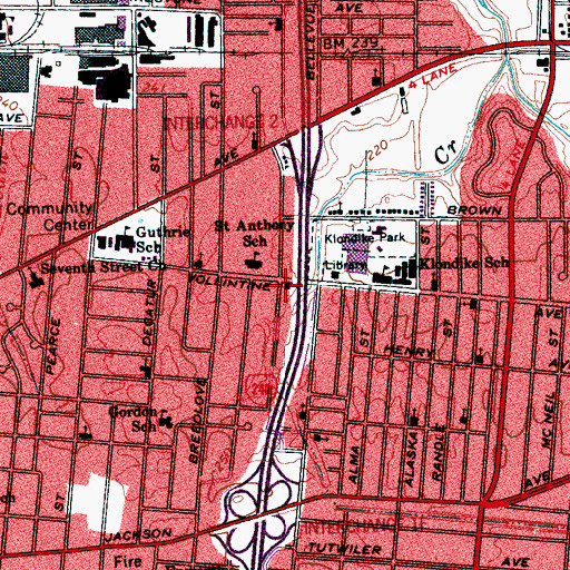 Topographic Map of Saint Joseph Baptist Church, TN