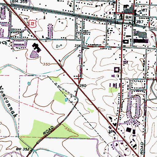 Topographic Map of SaintMark Missionary Baptist Church, TN