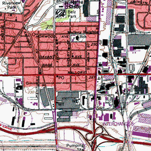 Topographic Map of Saint Paul Christian Spiritual Temple, TN