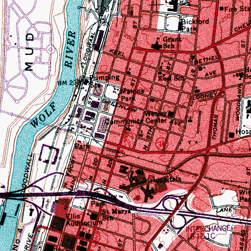 Topographic Map of Saint Stephen Baptist Church, TN