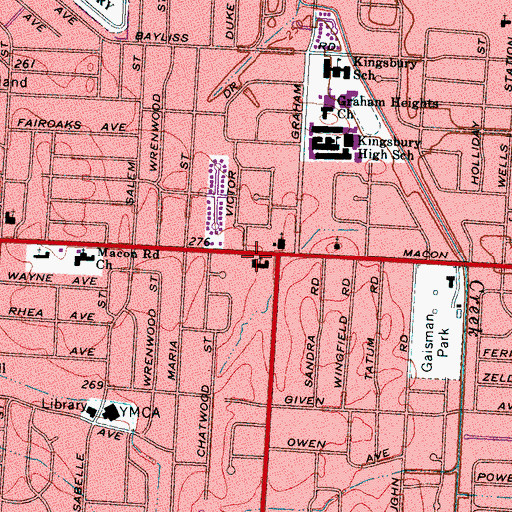 Topographic Map of Saint Stephens United Methodist Church, TN
