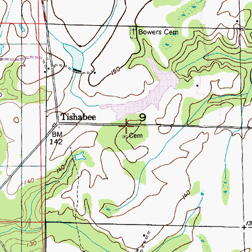 Topographic Map of Christian Valley Church (historical), AL