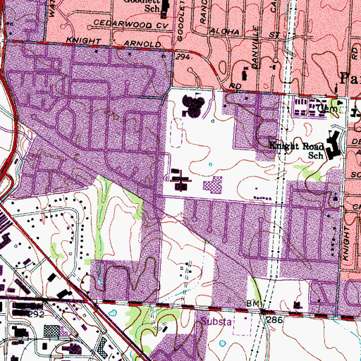 Topographic Map of Sheffield Elementary School, TN