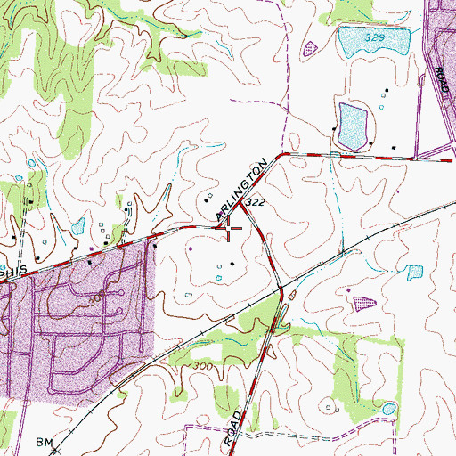 Topographic Map of Shelby County Industrial School (historical), TN