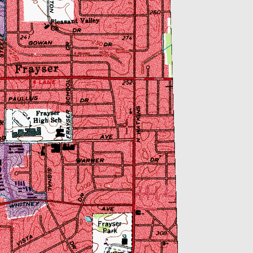 Topographic Map of Shelby County Pest House (historical), TN