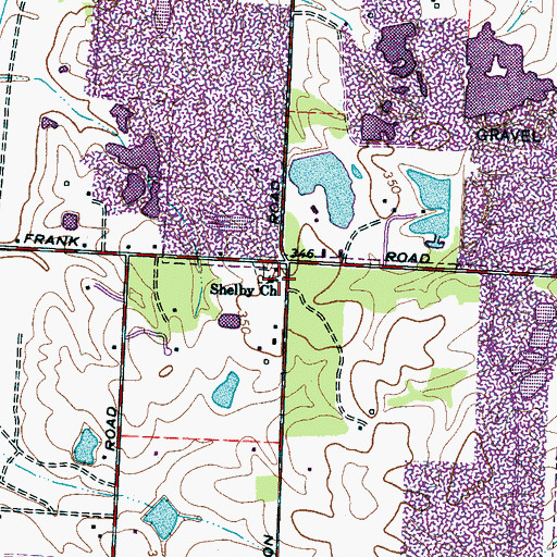 Topographic Map of Shelby School (historical), TN