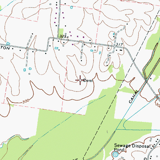 Topographic Map of Smith Cemetery, TN