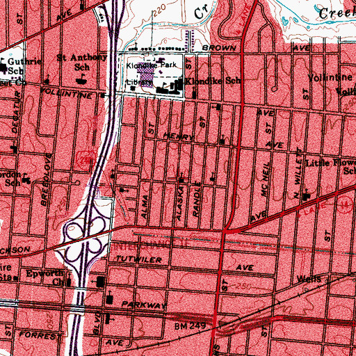 Topographic Map of Smothers Chapel Christian Methodist Episcopal Church, TN