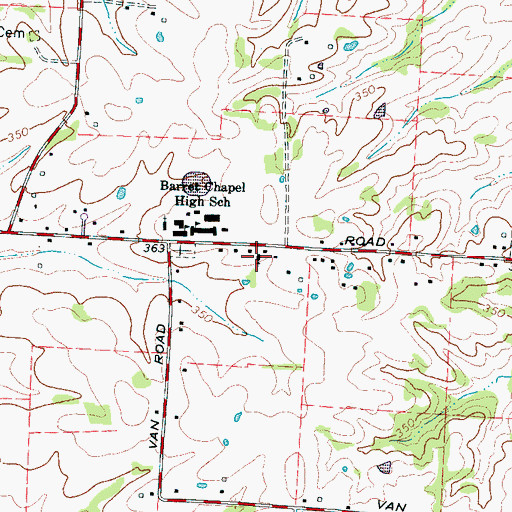 Topographic Map of Sunlight Church, TN