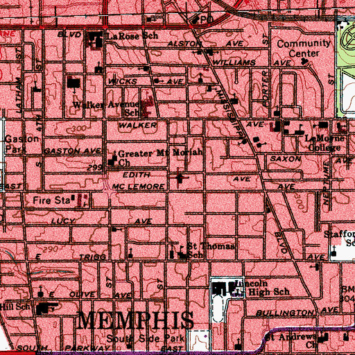Topographic Map of The House of God, TN