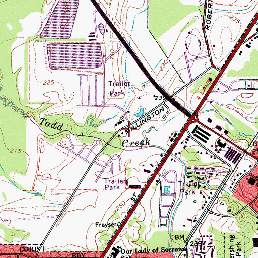 Topographic Map of Todd, TN
